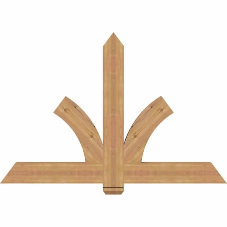 Ekena Millwork Redmond Smooth Timber Gable Bracket, Western Red Cedar, 60"W x 40"H x 3 1/2"D x 5 1/2"F, 16/12 Pitch GBW060X40X0406RED00SWR